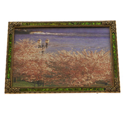 Mi Amore Flower Picture-Frame Green/Bronze-Tone