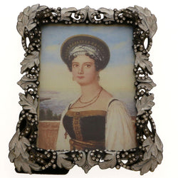 Mi Amore Leaves Picture-Frame Black/White