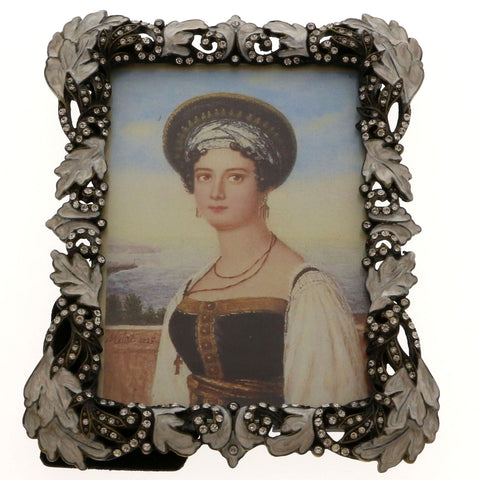 Mi Amore Leaves Picture-Frame Black/White
