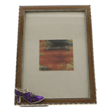 Mi Amore Shoe High Heel Picture-Frame Brown & Purple