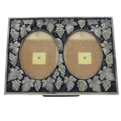 Mi Amore Grape Vine Dual-Photo-Frame Pewter/Purple