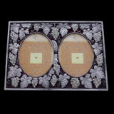 Mi Amore Grape Vine Dual-Photo-Frame Pewter/Purple