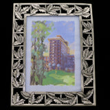Mi Amore Leaves Picture-Frame Silver-Tone