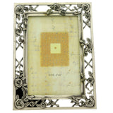 Mi Amore Flower Picture-Frame Silver-Tone
