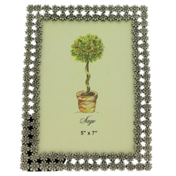 Mi Amore Flower Picture-Frame Silver-Tone