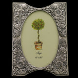 Mi Amore Flower Picture-Frame Silver-Tone