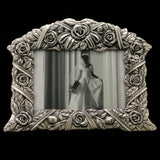 Mi Amore 5 1/2x4 in. Flower Picture-Frame Silver-Tone