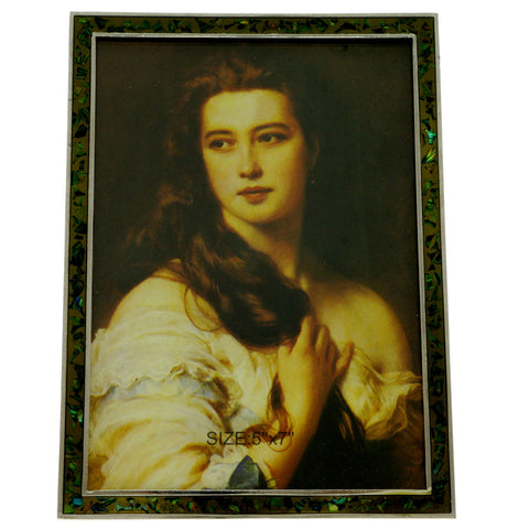 Mi Amore 5x7in. Picture-Frame Green/Silver-Tone