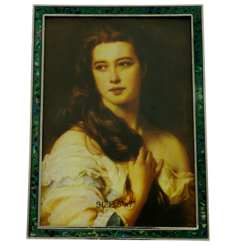 Mi Amore 5x7in. Picture-Frame Green/Silver-Tone
