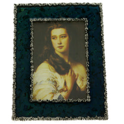 Mi Amore 4x6in. Leaves Picture-Frame Green & Silver-Tone
