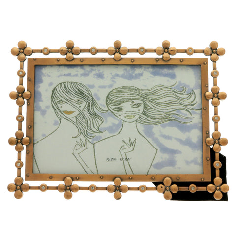Mi Amore Flower Picture-Frame Bronze-Tone