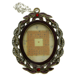 Mi Amore 1 3/4X2 1/4 Leaves Picture-Frame Purple & Bronze-Tone