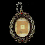 Mi Amore 1 3/4X2 1/4 Leaves Picture-Frame Purple & Bronze-Tone