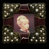 Mi Amore 1 1/4X1 1/4 Picture-Frame Purple/Bronze-Tone