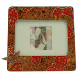 Mi Amore 5x3 1/2 Rock Star Picture-Frame Orange & Red