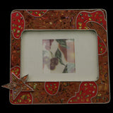 Mi Amore 5x3 1/2 Rock Star Picture-Frame Orange & Red