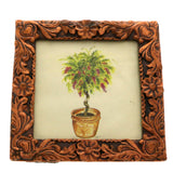 Mi Amore Heart Flower Picture-Frame Bronze-Tone