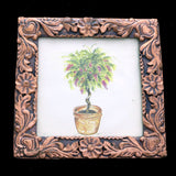 Mi Amore Heart Flower Picture-Frame Bronze-Tone
