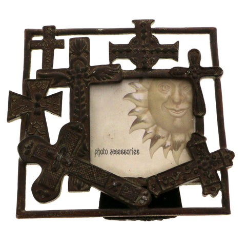 Mi Amore Cross Picture-Frame Brown