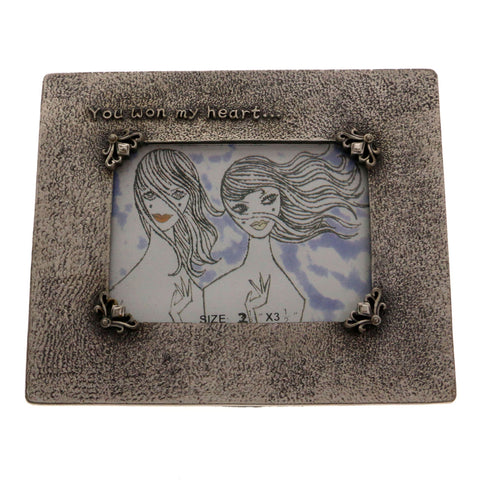 Mi Amore You won my heart Picture-Frame Pewter