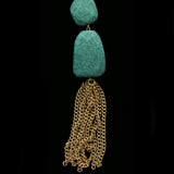 Luxury Semi-Precious Stone Necklace Gold/Blue NWOT