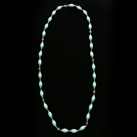 Luxury Necklace Gold/Blue NWOT