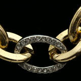 Luxury Crystal Chain Link Necklace Gold NWOT