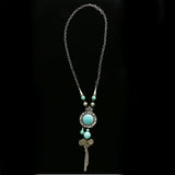 Luxury Semi-Precious Stone Y-Necklace Silver/Blue NWOT