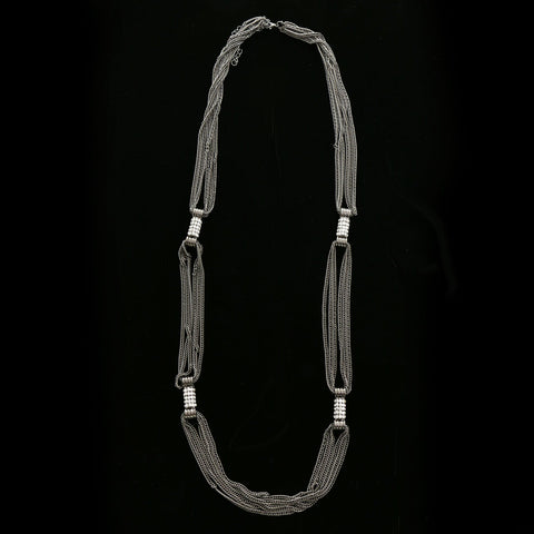Luxury Crystal Necklace Gunmetal NWOT