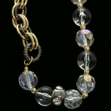 Luxury Crystal Necklace Gold/Brown NWOT