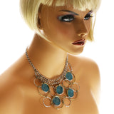 Luxury Necklace Silver/Blue NWOT