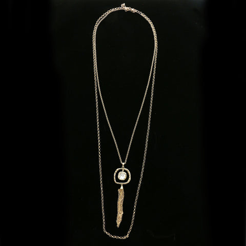 Luxury Crystal Necklace Gold NWOT