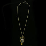 Luxury Crystal Owl Necklace Gold NWOT