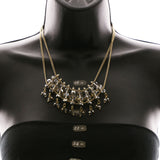 Luxury Faceted Necklace Gold NWOT