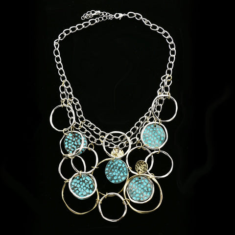Luxury Necklace Silver/Blue NWOT