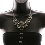 Luxury Faceted Necklace Silver/Gray NWOT