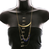 Luxury Necklace Gold/Blue NWOT