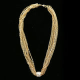 Luxury Crystal Necklace Gold NWOT