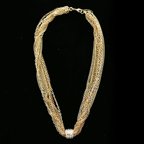 Luxury Crystal Necklace Gold NWOT