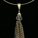 Luxury Crystal Necklace Gold/Black NWOT