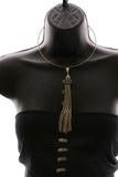 Luxury Crystal Necklace Gold/Black NWOT