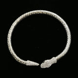 Luxury Crystal Snake Necklace Silver & Black NWOT