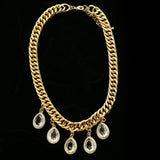 Luxury Crystal Necklace Gold NWOT
