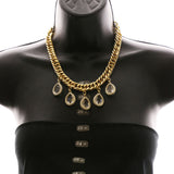Luxury Crystal Necklace Gold NWOT
