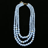 Luxury Crystal Necklace Gold/Blue NWOT