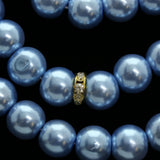 Luxury Crystal Necklace Gold/Blue NWOT