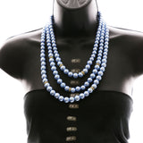 Luxury Crystal Necklace Gold/Blue NWOT