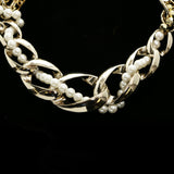 Luxury Pearl Necklace Gold/White NWOT