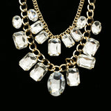 Luxury Crystal Necklace Gold NWOT