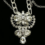 Luxury Crystal Y-Necklace Silver NWOT